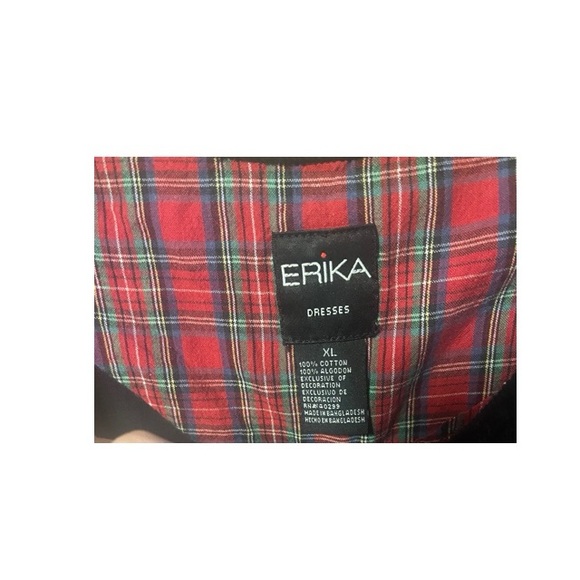 Erika Vintage Corduroy Christmas Patched Embroidered Dress - Picture 4 of 4